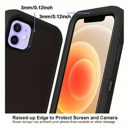 Protective Phone Case For IPhone 11 Case, Heavy Duty Drop Protection, Full Body Rugged Shockproof Dust Proof 3- Layer Tough Protective Phone Cover For Apple IPhone 11 Gift For Birthday/Easter/President's Day/Boy/Girlfriends