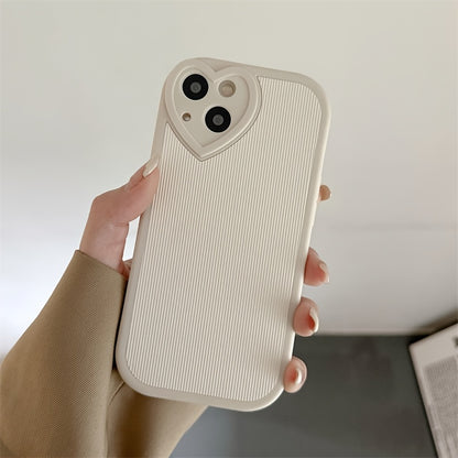 Love Vertical Pattern PU Leather Mobile Phone Case