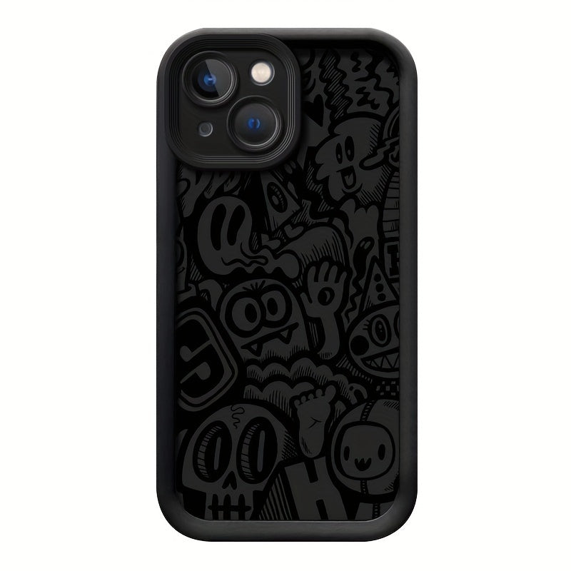 Super Cool Black Graffiti Phone Case for Iphone15/15Plus/15Pro/15Promax, Iphone 14/14Plus/14Pro/14Promax, Iphone 13/13Pro/13Promax, Iphone 12/12Pro/12Promax, Ip Hone 11/11Pro/11Proamx, Iphone 7/8Plus, Iphone Xr/Xsmax