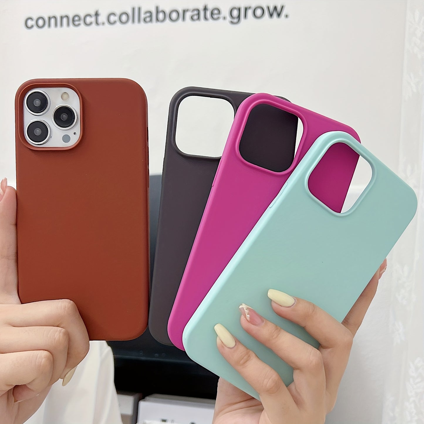 Sleek Silicone Phone Case For Iphone 14 13 12 11 - Protect Your Phone In Style!