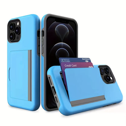 Smooth Feeling Protective Case For IPhone 14 13 12 11 Case Can Hold Two Cards Phone Case Can Protect Lens