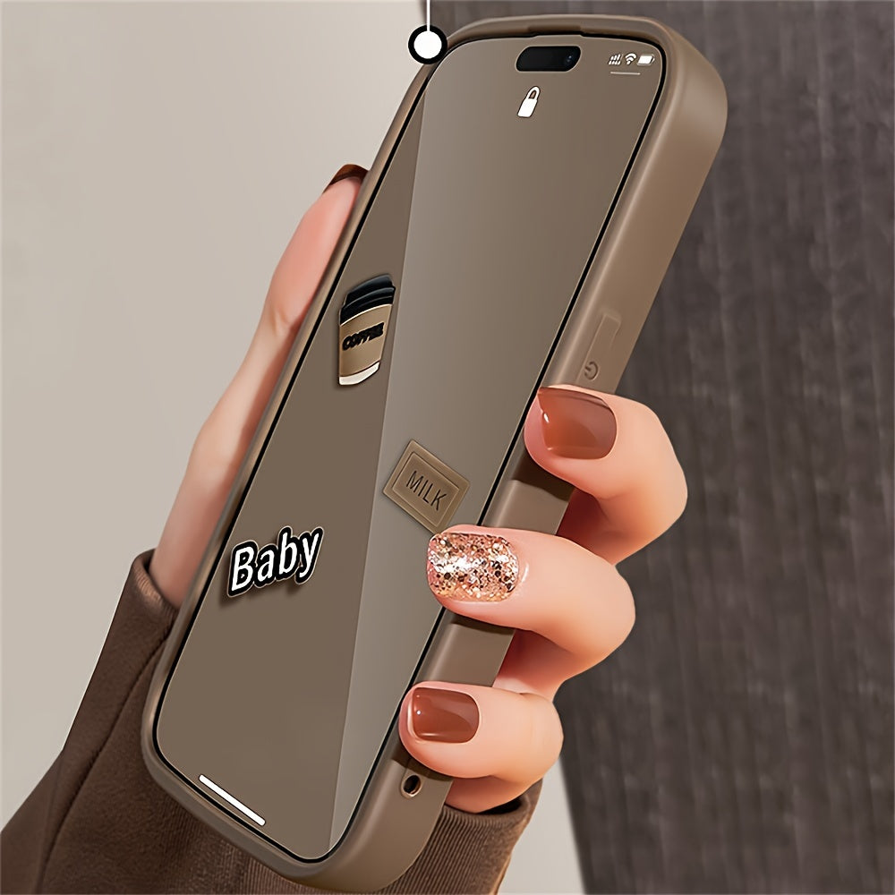 Cute 3D Bear Coffee Milk Candy Liquid Phone Case For IPhone 11 13 12 14 15 Pro Max 14 15 Plus Cartoon Cover