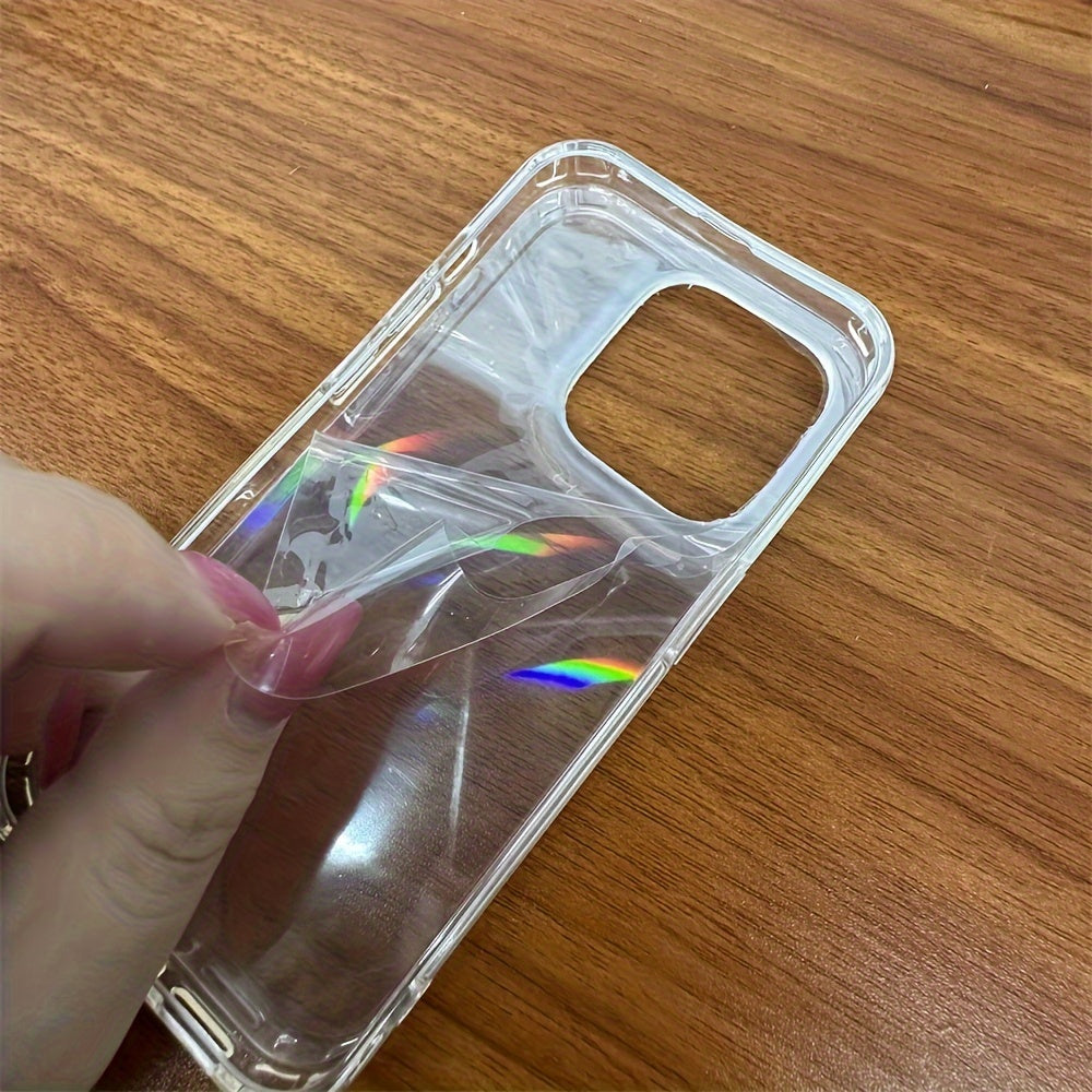 Aurora Laser Transparent Hard Phone Case For iPhone 14 13 12 Pro Max 11 X XS XR 8 7 Plus SE 3 2 6 6S Luxury Clear Soft Cover