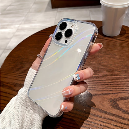 Aurora Laser Transparent Hard Phone Case For iPhone 14 13 12 Pro Max 11 X XS XR 8 7 Plus SE 3 2 6 6S Luxury Clear Soft Cover